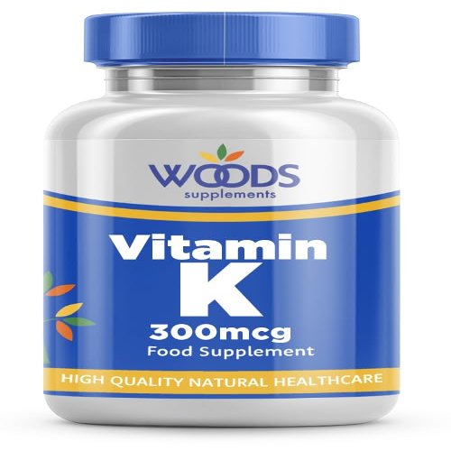 Vitamin K 300mcg (90 Tablets) from Woods Supplements | Contributes to The Maintenance of Normal Bones | Each Tablet Provides 300g of Vitamin K | Suitable for Vegetarians & Vegans
