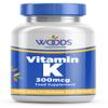 Vitamin K 300mcg (90 Tablets) from Woods Supplements | Contributes to The Maintenance of Normal Bones | Each Tablet Provides 300g of Vitamin K | Suitable for Vegetarians & Vegans view 1