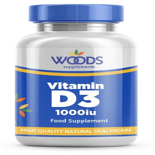 Woods Supplements - Vitamin D3 1000iu 180x Tablets of High Strength Vitamin D Supplement for Healthy Bones & Teeth. Contributes to Immune Support and Normal Muscle Function
