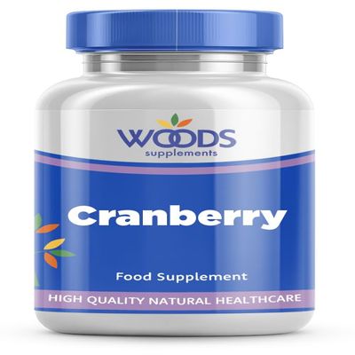 Woods Supplements - High Strength Cranberry Extract 5000mg with Vitamin C & E, 360x Vegan Tablets Concentrated Cranberry Supplements for Women & Men. Great for Urinary Tract & Immune Support
