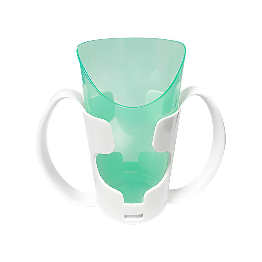 Adult Nosey Cups Sippy Cups for Elderly 250ml Sippy Cup with 2 Handles No Spill Cups for Adults Dysphagia Cups for Disabled Patients Drinking Cup Handicap Cups Cut Out Nosey Cups Hospital Drink Cup