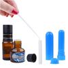 50 Pack Essential Oil Blank Nasal Inhaler Tubes Refillable Nasal Inhaler Blanks with Unscented WicksRed view 4