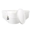 10 x Buckets with Lid, 4 L, White, Round, Plastic Bucket, Food-Safe, Chemistry, Airtight and Stable, Empty Bucket with Handle and Lid Suitable for Food, Animal Feed view 1
