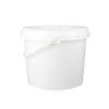 10 x Buckets with Lid, 4 L, White, Round, Plastic Bucket, Food-Safe, Chemistry, Airtight and Stable, Empty Bucket with Handle and Lid Suitable for Food, Animal Feed view 2