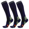 Evolyline 3 Pairs Medical Compression Socks for women & MenKnee High Compression Socks Men Flight Socks for MenCirculation Compression Stockings Varicose Veins Socks for Flying Running Sports Travel view 1