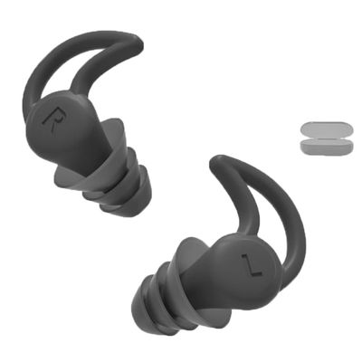 Ear Plugs Noise Cancelling for Sleeping,Reusable Silicone Ear Plugs,Super Soft,Reusable Washable Earplugs for Sleeping, Work,Studying,Swim,Concert,Hearing Protection (Black)