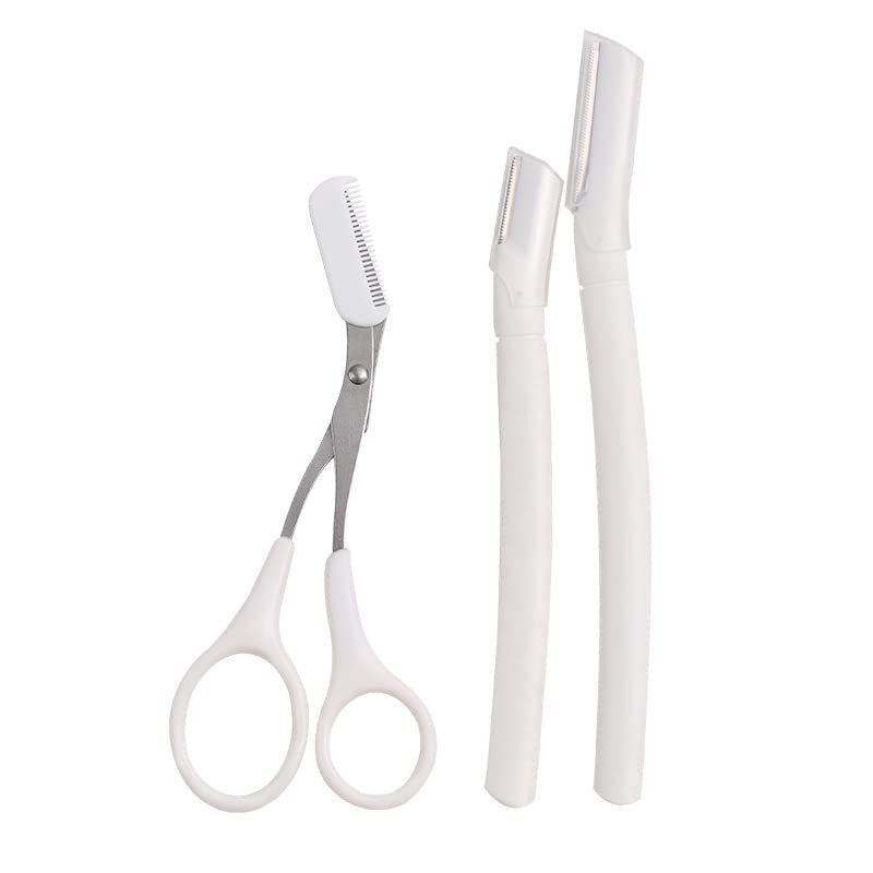 Eyebrow Razor Set, 3 Piece, Beginner Friendly Precision Razors