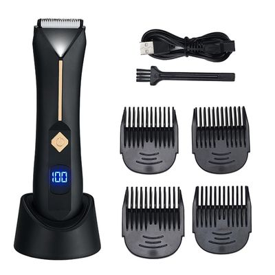 Soeudgh New Men and Women Groin Body Trimmer Electric Beard Bikini Hair Trimmer Washable Pubic Hair Shaver Epilator Easy Install Easy to Use