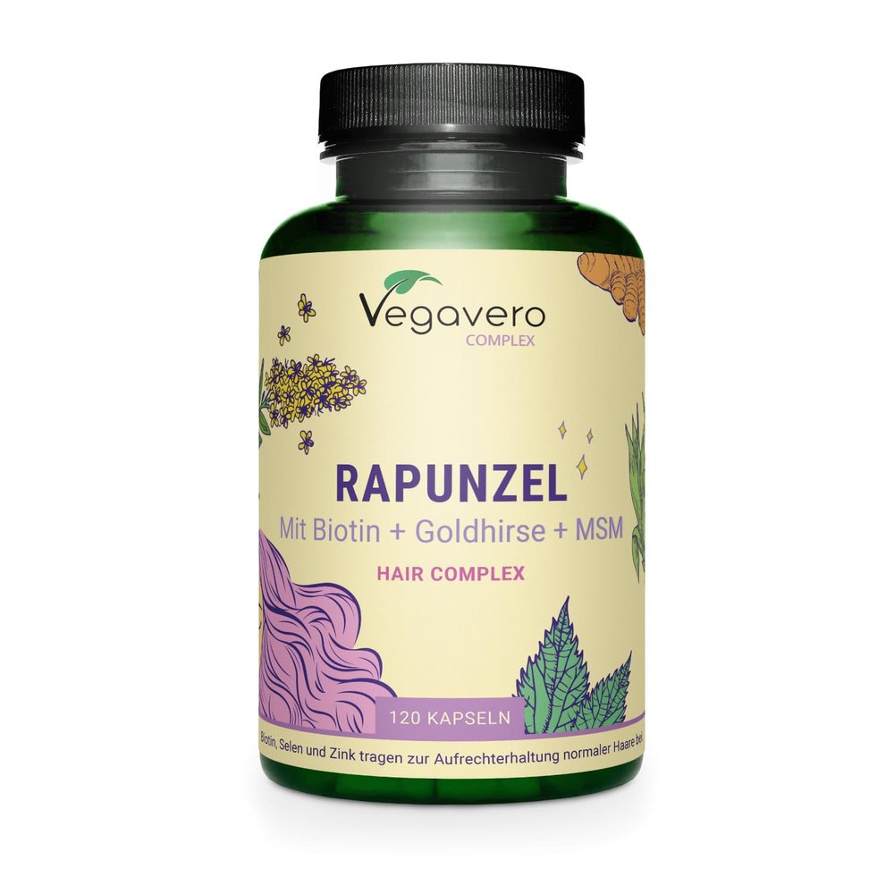 Vegavero Biotin Hair Growth Supplement | 15 Vitamins, Minerals and Plant Extracts | NO Additives | 120 Capsules | Growth and Loss | Vegan