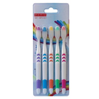 Teeth Brush - Tooth Brush Pack - 5 Toothbrushes, Soft Bristle Charcoal Brushes, Teeth Cleaner Brush | Ultra Soft Toothbrush, Essentiall Care Interdental Firm Toothbrush for Adults Kids Family