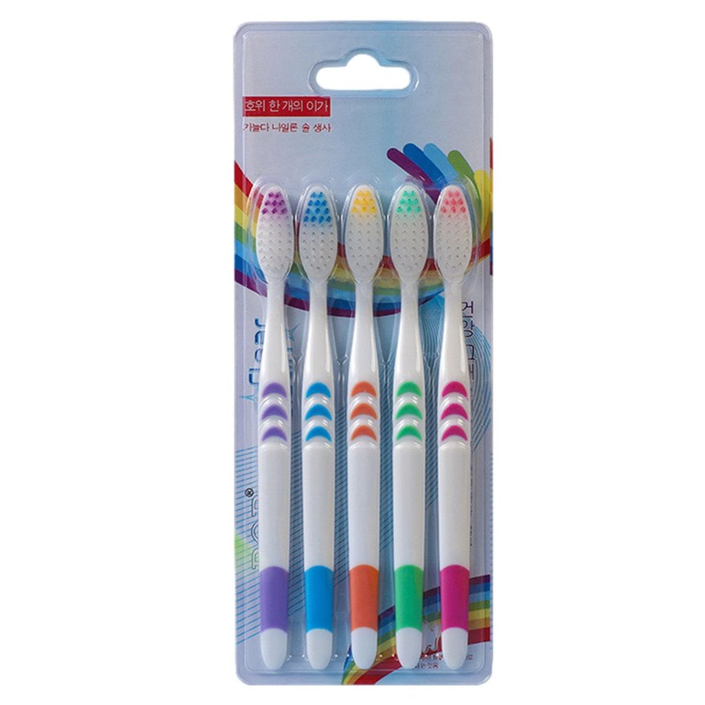 Teeth Brush - Tooth Brush Pack - 5 Toothbrushes, Soft Bristle Charcoal Brushes, Teeth Cleaner Brush | Ultra Soft Toothbrush, Essentiall Care Interdental Firm Toothbrush for Adults Kids Family