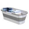 1/2 Foldable Mop Bucket - 10 Litre Water Basin, Multi-Function Rectangular Cleaning Bucket | Wash Bucket with Wheels and 2 Handles, Mop Cleaning Basin view 4