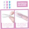 Beaupretty Silicone Finger Toothbrush 9pcs Set with Storage Case Toddler and Infant Oral Care Teething Brush Soft Baby Finger Toothbrush for Gum Massage Ages 0-3 Years view 2