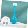 Beaupretty Childrens Manual Toothbrush Set 2pcs Supple Soft Bristles, Three-Sided Design for Effective Teeth Cleaning, Portable Kids Dental Care Tool for Toddlers in Pink and Blue view 4
