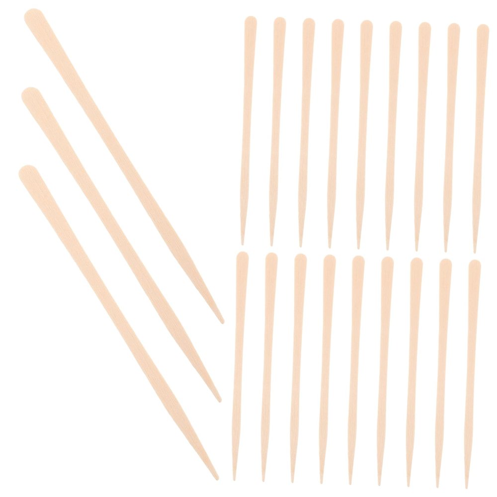 Beaupretty 100pcs Wooden Wax Sticks 88mm Oval Waxing Rods for Nose and Body Hair Removal Womens Wax Applicator Spatulas for Precise Hair Removal