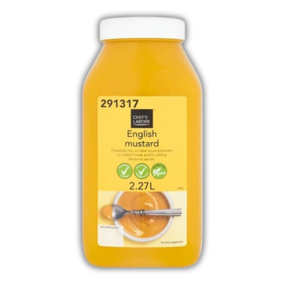 English Mustard 2.27L Catering Mustard In Bulk - Suitable for Vegans And Vegetarians (1x2.27L)