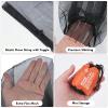 ACWOO Midge Head Net, Mosquito Head Protecting Net with Storage Bag, Mosquito Head Net Face Mesh, Fine Mesh Insect Netting Cover for Outdoor, Hiking, Camping, Climbing, Walking, Fishing (Black, 4PCS) view 3