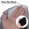 ACWOO Midge Head Net, Mosquito Head Protecting Net with Storage Bag, Mosquito Head Net Face Mesh, Fine Mesh Insect Netting Cover for Outdoor, Hiking, Camping, Climbing, Walking, Fishing (Black, 4PCS) view 4
