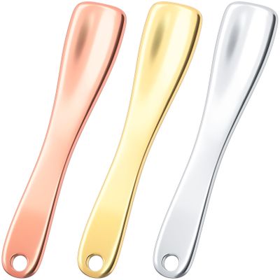 CustomyLife 3 Pcs Facial Spatula Sticks Mini Metal Makeup Spatulas Tiny Skincare Cosmetic Spoons Reusable Face Eye Cream Lotion Applicator Tools Facial Massage Sticks for Women Girls