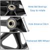 2Pcs Front Wheelchair Wheel Tire Replacement, Lightweight Caster Solid Tires Front Wheel, Replacement Wheels For Wheelchair Walkers 6" 7" 8", Black/grey Replacement Rollator Accessories view 4