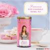 The Republic of Tea Bridgerton Francesca Rose Chamomile Tea, 36 tea bags in metal tin - Fruity chamomile tea with rose petals and strawberry flavour in a tin with an elegant Bridgerton look view 2