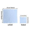 100 Pieces 2-ply Light Blue Napkin Disposable Scalloped Cocktail Napkins Beverage Napkins Dessert Napkins Paper Napkins for Wedding Birthday Party Paper Dinner Napkins view 3