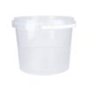 10 buckets with lid, 4 litres, transparent, round, plastic, food-safe, airtight and stable, empty with handle and lid for food, chemicals, suitable for animal food view 2