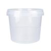 10 buckets with lid, 4 litres, transparent, round, plastic, food-safe, airtight and stable, empty with handle and lid for food, chemicals, suitable for animal food view 3