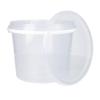 10 buckets with lid, 4 litres, transparent, round, plastic, food-safe, airtight and stable, empty with handle and lid for food, chemicals, suitable for animal food view 4