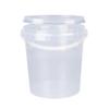10 buckets with lid, 1 litre, transparent, round, plastic bucket, food-safe, delicatessen bucket, airtight and stable, empty bucket with handle and lid, suitable for food, washing powder, animal food view 3
