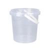 10 buckets with lid, 1 litre, transparent, round, plastic bucket, food-safe, delicatessen bucket, airtight and stable, empty bucket with handle and lid, suitable for food, washing powder, animal food view 4