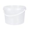 10 Buckets with Lid, 2 Litres, Transparent, Round, Plastic, Food-Safe, Airtight and Stable, Empty with Handle and Lid for Food, Chemicals, Suitable for Pet Food view 2