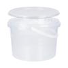10 Buckets with Lid, 2 Litres, Transparent, Round, Plastic, Food-Safe, Airtight and Stable, Empty with Handle and Lid for Food, Chemicals, Suitable for Pet Food view 3