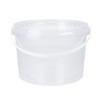 10 Buckets with Lid, 2 Litres, Transparent, Round, Plastic, Food-Safe, Airtight and Stable, Empty with Handle and Lid for Food, Chemicals, Suitable for Pet Food view 4