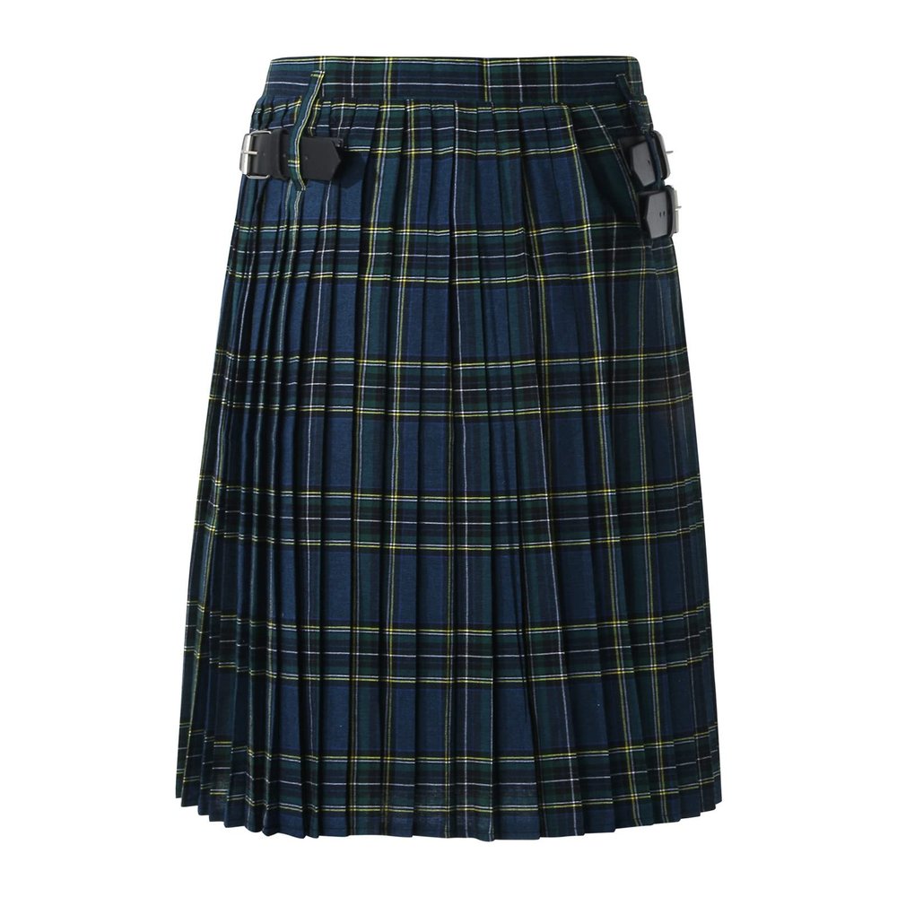 Duohropke Men's Checked Skirts Scottish Kilt Modern Fashion Scottish Culottes Skirt Dress Individuality Vintage Casual Checked Skirt with Pockets Men Splice Scottish Kilt, blue, M