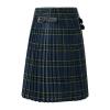 Duohropke Men's Checked Skirts Scottish Kilt Modern Fashion Scottish Culottes Skirt Dress Individuality Vintage Casual Checked Skirt with Pockets Men Splice Scottish Kilt, blue, M view 2