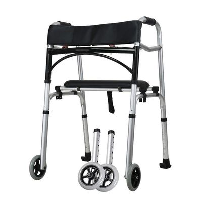.99, Floding .99, Aluminum tor .99 with Seat Folding Rolling Wheels Walking Frame for Senior Adult Mobility Aid Lightweight Height Adjustable Interesting
