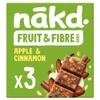 Nakd Apple & Cinnamon Fruit & Fibre Bar - Vegan - Gluten Free - Healthy Snack, 44g (Pack of 36 Bars) view 3