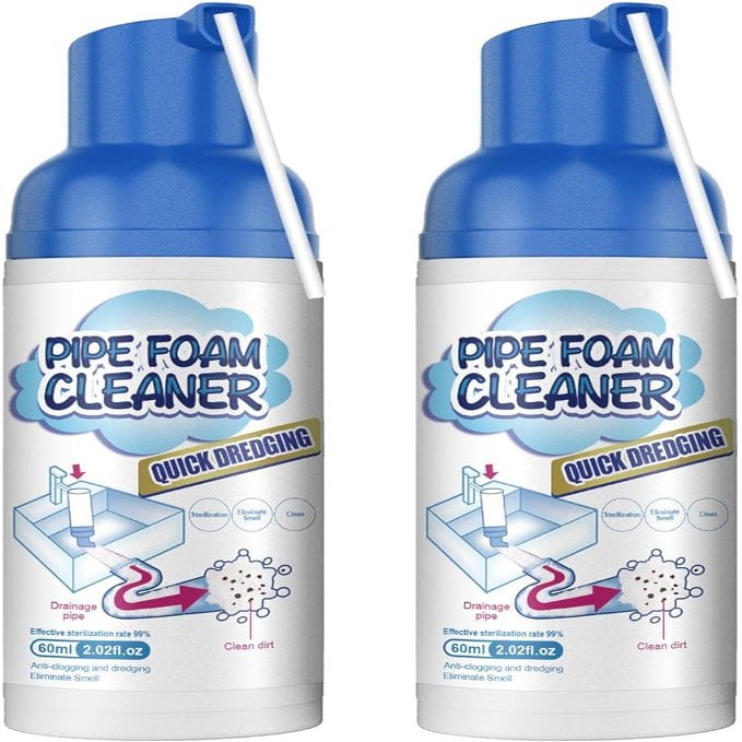 Drain Cleaner, Get out Foaming Drain Cleaner, Foam Drain Cleaner for Bathroom Sink, Get out Foaming Drain Cleaner, Pipe Bathroom Toilet Sink Foam Bubble Drain Cleaner (2 Pcs)