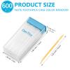 DanTicy Brushpicks Interdental Toothpicks,Soft Bristle Dental Floss Picks Toothpicks,Helps Removes Plaque and Debris Between Your Teeth 600PCS (Pack of 5) Orange view 2