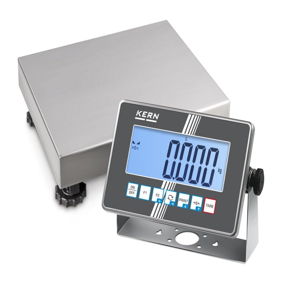 Kern IXC 6K-3-M - IoT-Line Stainless Steel Platform Scale, Readout [d]: 1 | 2 g, Weighing Range [Max]: 3 | 6 kg, Weighing Plate: WxDxH 300x240x105 mm (Stainless Steel), incl. VERIFICATION