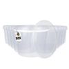 50 Buckets with Lids 4 L Transparent Round Plastic Food Safe Airtight and Stable Empty with Handle and Lid for Food Chemicals Suitable for Pet Food view 1