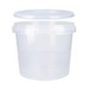 50 Buckets with Lids 4 L Transparent Round Plastic Food Safe Airtight and Stable Empty with Handle and Lid for Food Chemicals Suitable for Pet Food view 4