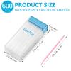 DanTicy Brushpicks Interdental Toothpicks,Soft Bristle Dental Floss Picks Toothpicks,Helps Removes Plaque and Debris Between Your Teeth 600PCS (Pack of 5) Strawberry view 2