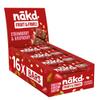 Nakd Strawberry & Raspberry Fruit & Fibre Bar - Vegan - Gluten Free - Healthy Snack, 44g (Pack of 16 bars) view 1