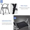 SSRURYWZ Folding .99 with 2 Wheels and Seat for Seniors, All Terrain Lightweight Adjustable Height Elderly Medical Mobility Rolling .99 view 2