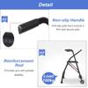 SSRURYWZ Folding .99 with 2 Wheels and Seat for Seniors, All Terrain Lightweight Adjustable Height Elderly Medical Mobility Rolling .99 view 3