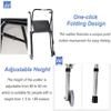 SSRURYWZ Folding .99 with 2 Wheels and Seat for Seniors, All Terrain Lightweight Adjustable Height Elderly Medical Mobility Rolling .99 view 4