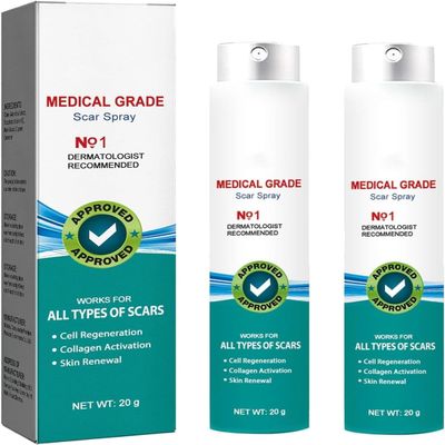 Lukcr Scar Spray, Medical Grade Scar Spray,Lukcr Medical Grade Scar Spray,Lukcr Advanced Scar Spray,Scar Remove Medical Grade Scar Spray,Advanced Scar Spray for All Types of Scars (2PC)