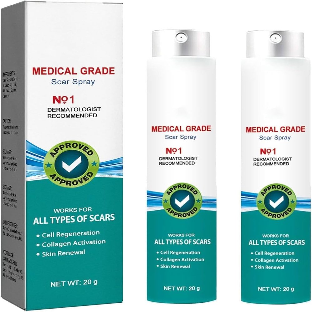 Lukcr Scar Spray, Medical Grade Scar Spray,Lukcr Medical Grade Scar Spray,Lukcr Advanced Scar Spray,Scar Remove Medical Grade Scar Spray,Advanced Scar Spray for All Types of Scars (2PC)